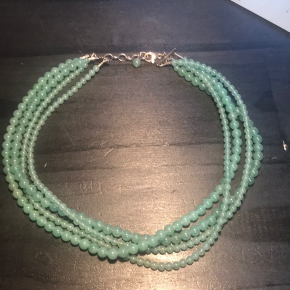 Jewelry - 4 strand vintage jade necklace